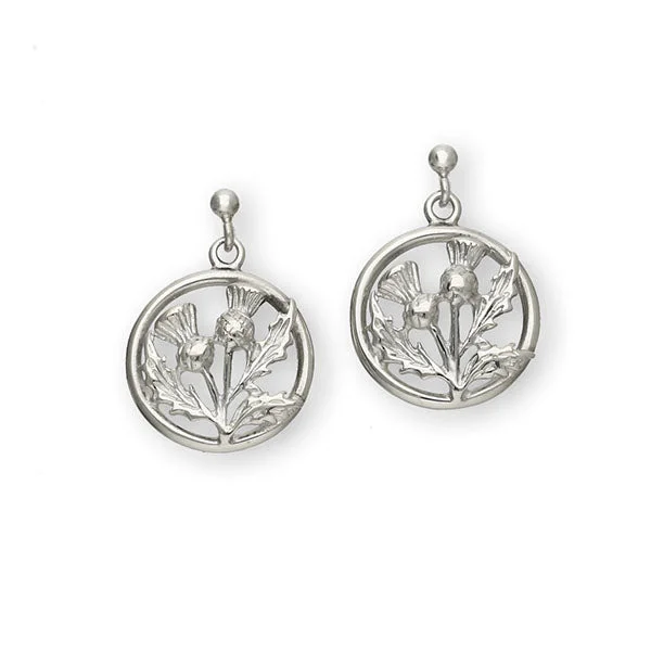 Thistle Silver Earrings E27