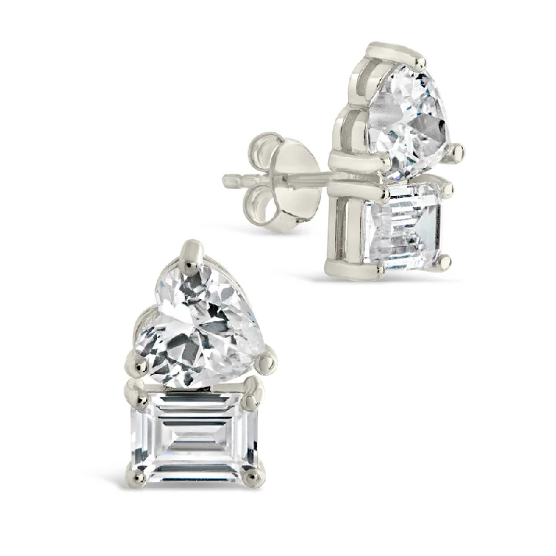 Tiffany CZ Toi et Moi Stud Earrings