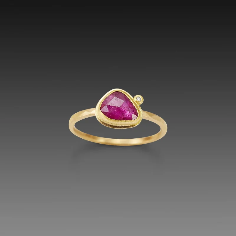 Ruby Ring with Diamond