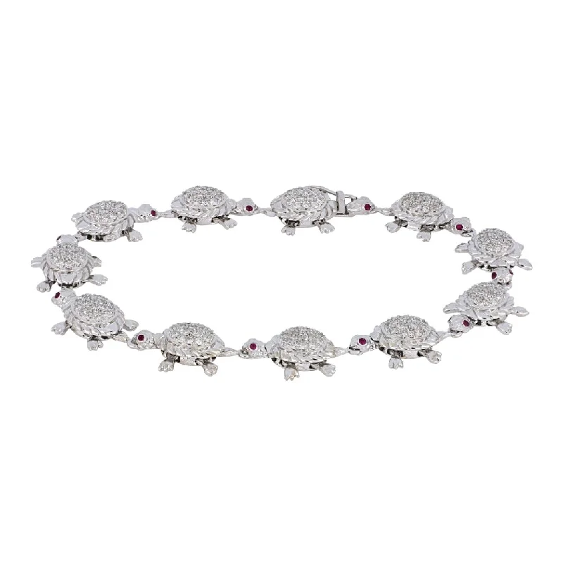 White Diamond Bracelet (White Diamond 1.93 cts. Ruby 0.22 cts.)