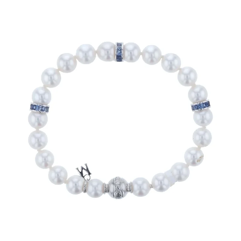 White Pear  Bracelet (Blue Sapphire 1.65)