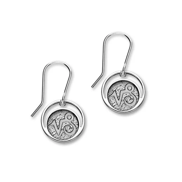 Zodiac Silver Earrings E1839 Capricorn