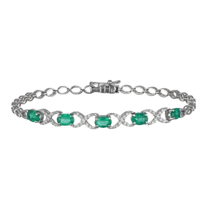 Emerald Bracelet (Emerald 1.77 cts. White Diamond 0.19 cts.)