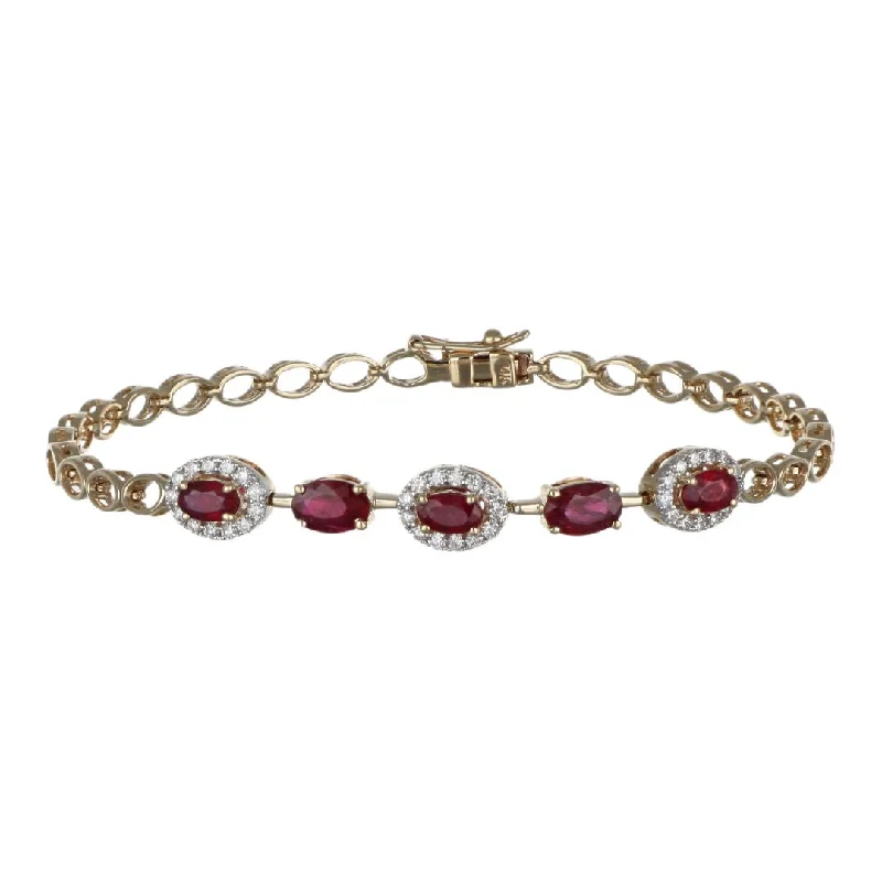 Ruby Bracelet (Ruby 2.21 cts. White Diamond 0.42 cts.)