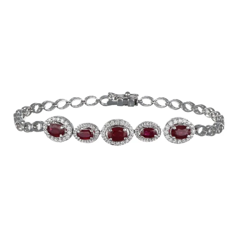 Ruby Bracelet (Ruby 2.34 cts. White Diamond 0.46 cts.)