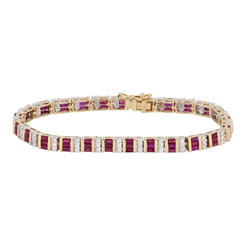 Ruby Bracelet (Ruby 4.8 cts. White Diamond 1.25 cts.)