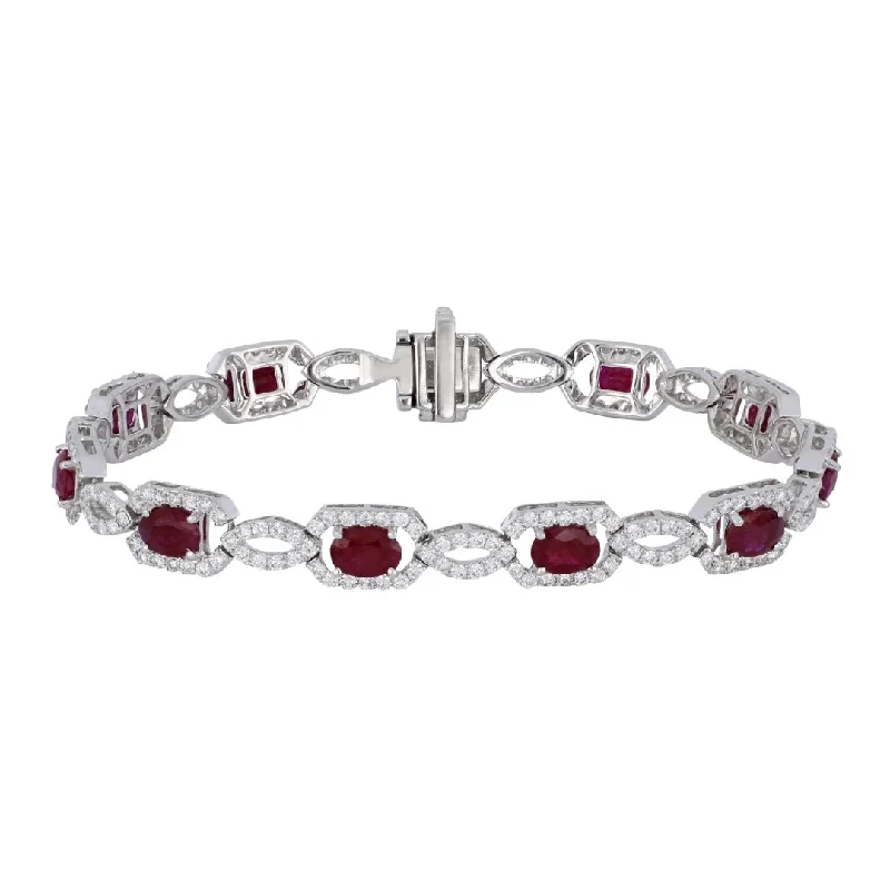 Ruby Bracelet (Ruby 5.9 cts. White Diamond 2.95 cts.)