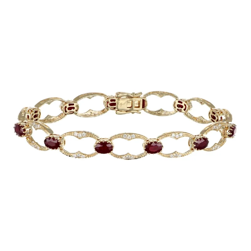 Ruby Bracelet (Ruby 7.2 cts. White Diamond 0.56 cts.)