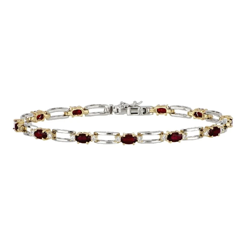 Ruby Bracelet (Ruby 3.44 cts. White Diamond 0.62 cts.)