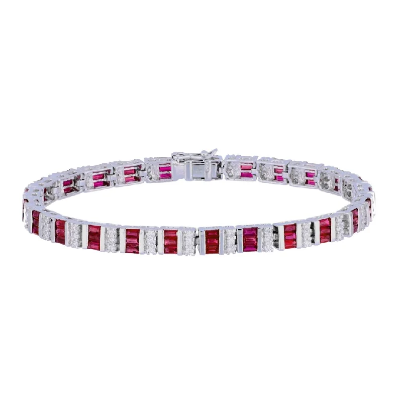 Ruby Bracelet (Ruby 4.66 cts. White Diamond 1.25 cts.)