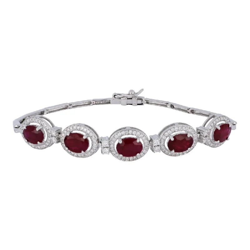 Ruby Bracelet (Ruby 7.88 cts. White Diamond 1.03 cts.)